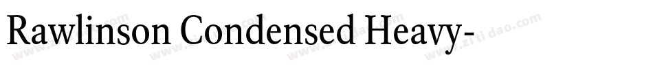 Rawlinson Condensed Heavy字体转换